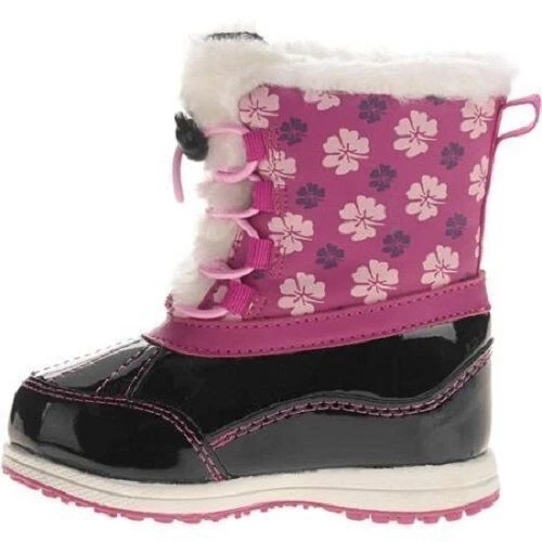 Новый девочка ясельного возраста 6 (18-24 месяцев) OZARK след зимние ботинки розовый цветы - Изображение 2 из 4