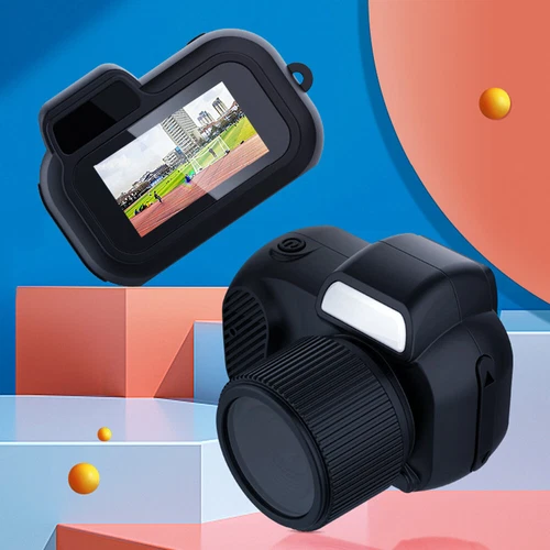 Llavero retro negro cámara mejorada 1080P HD mini cámara DV para estudiantes niños - Imagen 10 de 13
