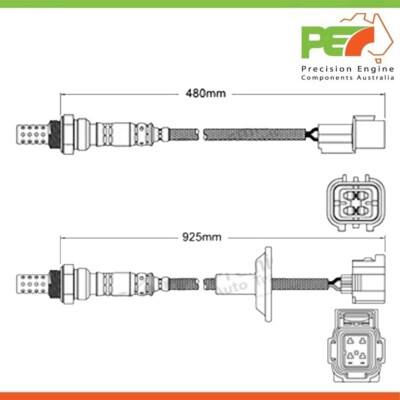 2x New * OEM * Pre-Cat & Post-Cat Oxygen Sensors For Mitsubishi ASX 2 ...
