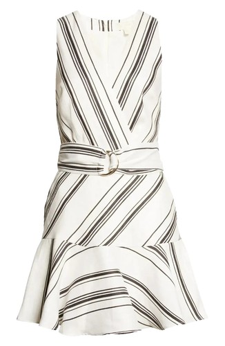 ted baker graduation dress Ted Baker One Shoulder Dress Striped Navy/Multi - TB4/US10 - NWT!