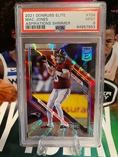 2021 Donruss elite Mac Jones /499 aspirations shimmer PSA 9