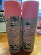Fun World 4 oz. Body Makeup Spray Pastel Pink Halloween - Lot Of 2