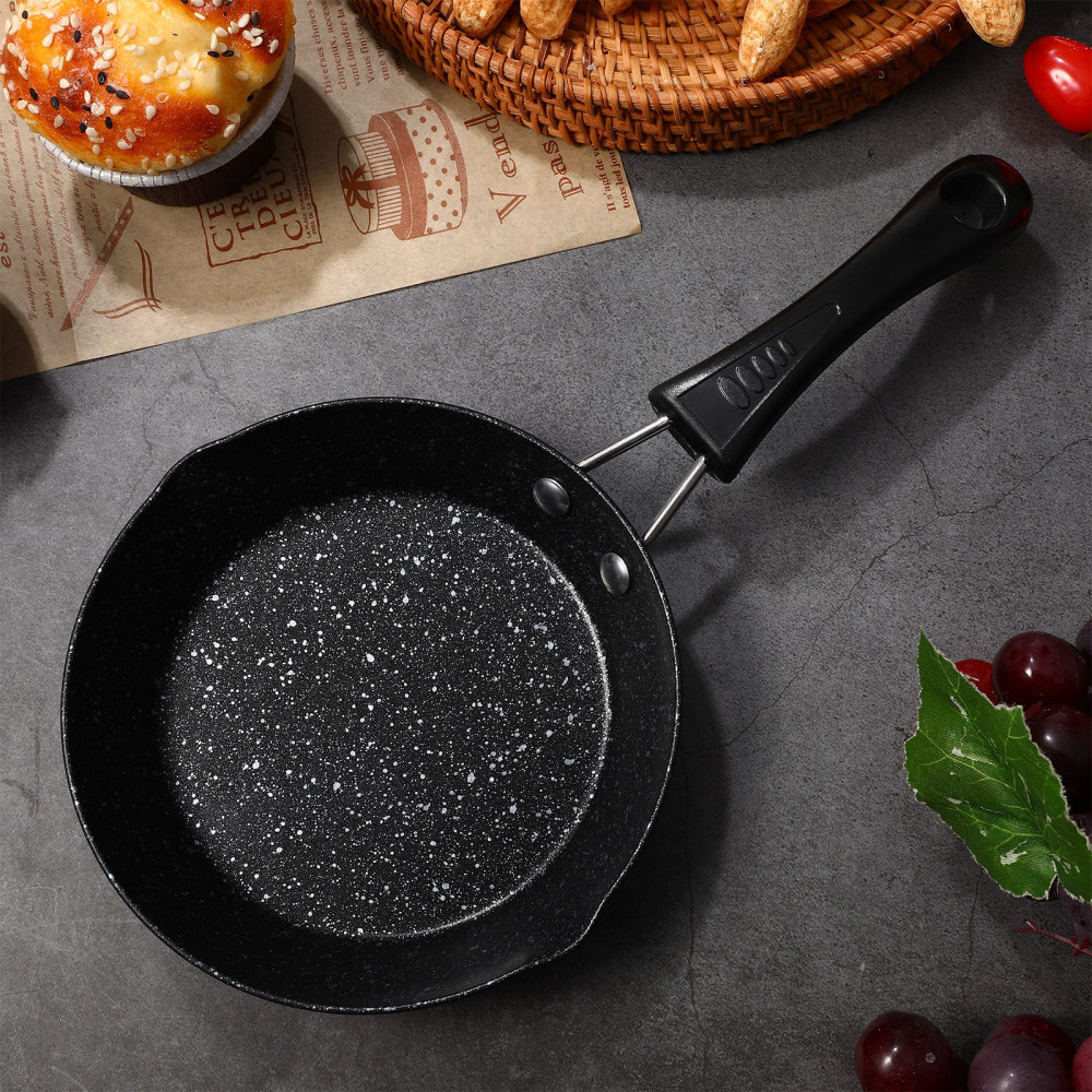 Egg Cooker Gas Range Pans Nonstick Induction Frying Household Kitchen Black