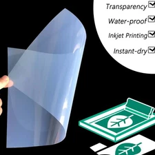 100 sheets，13"x19"，Waterproof Inkjet Transparency Positive Film Screen Printing
