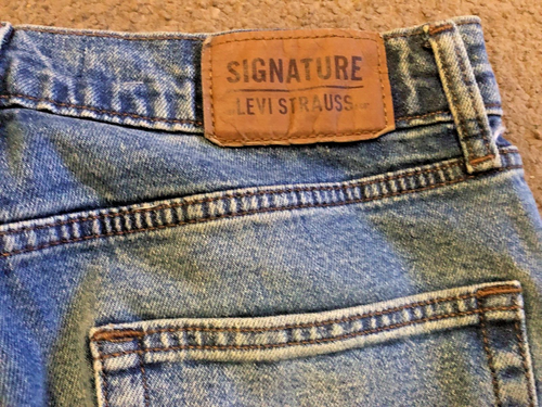 Blue Jeans 30x32 SIGNATURE LEVI STRAUSS Straight Leg Classic Regular Fit #2239 - Picture 6 of 8