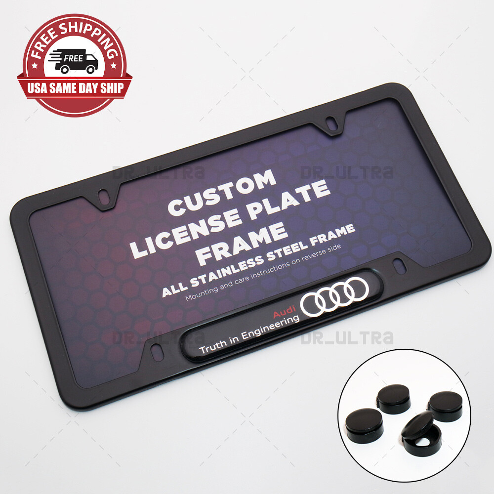 Audi Logo Black License Plate – Custom Creations