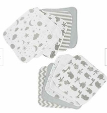 Spasilk Washcloth Wipes Set for Newborn Boys and Girls, Soft Terry Washcloth