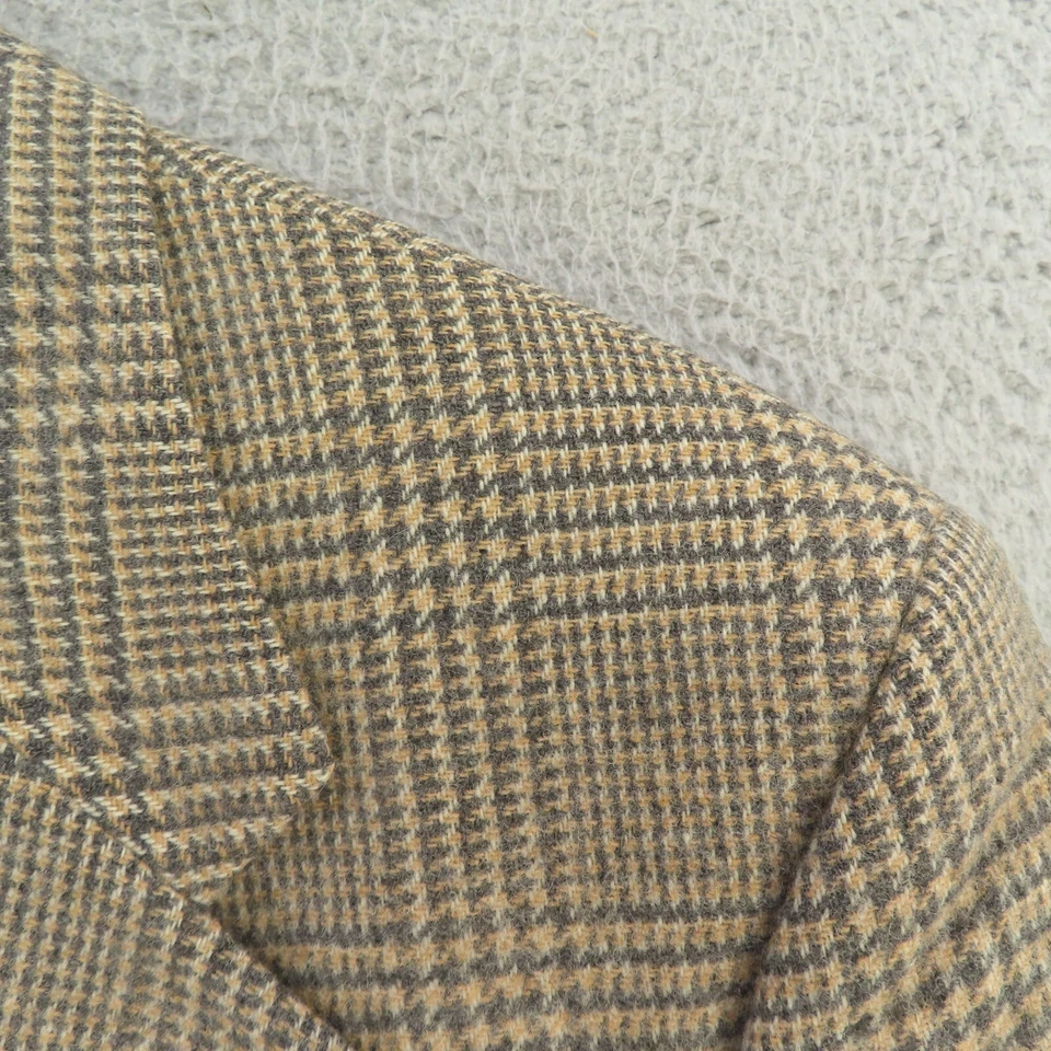 Abrigo Chaqueta Deportiva Orvis Blazer Para Hombre 40L Marrón Azul Pata de Gallo Lana Foto 2 de 4