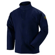 Revco Black Stallion 30" FN9-30C 9 oz Cotton FR Navy Welding Jacket Size Small