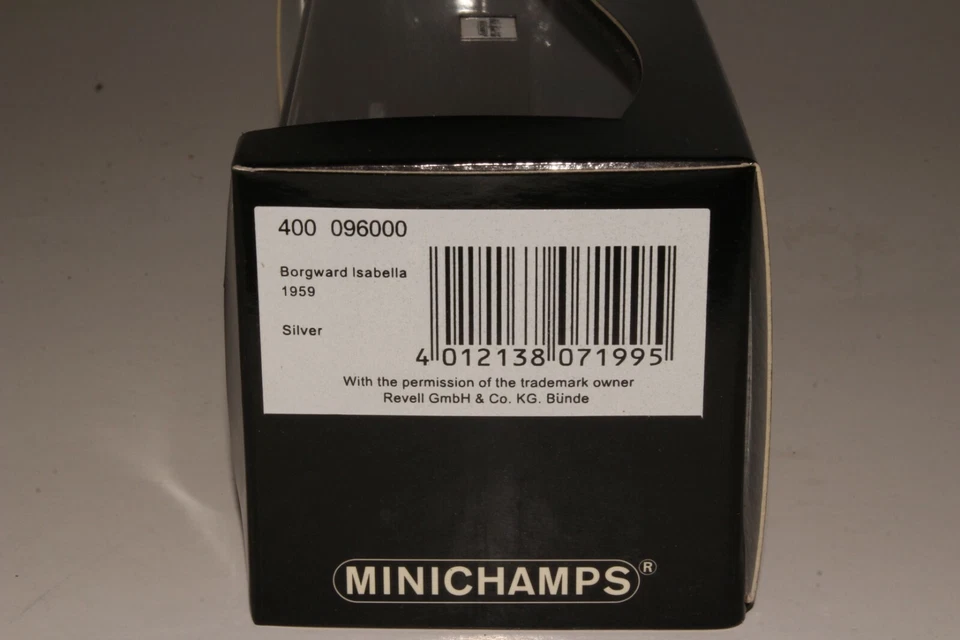 Minichamps 1959 Borgward Isabella Silver 1/43 Scale - Image 3 of 4