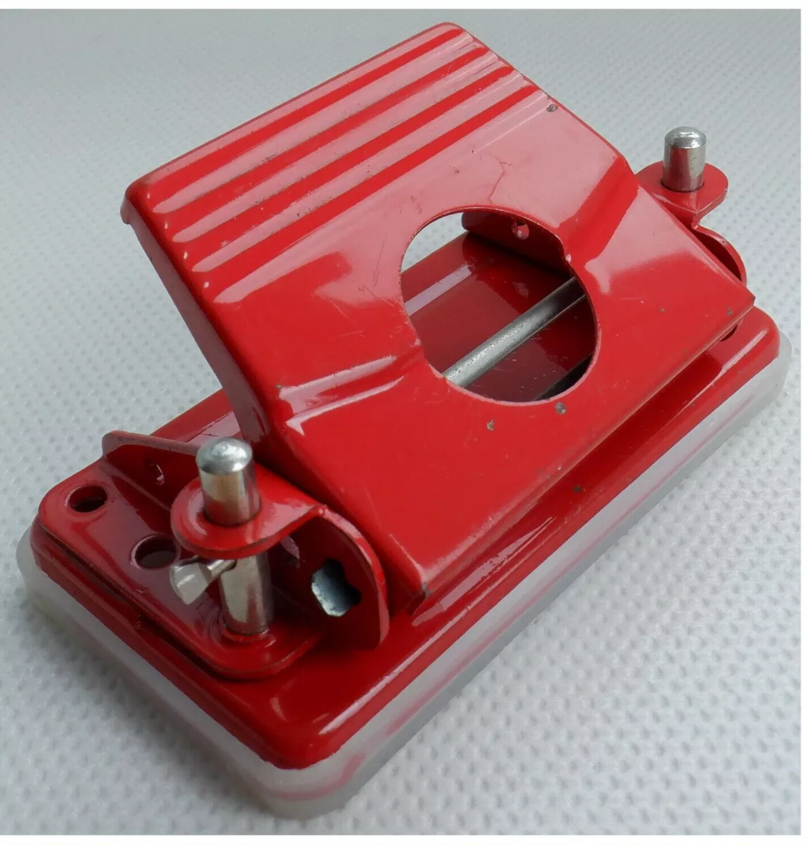 A Vintage Hole Perforator Red Punch Kin Czechoslovakia Retro Office Stationery