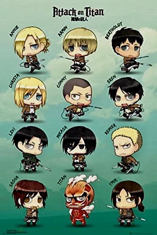 Attack On Titan : Chibi Characters - Maxi Poster 61 x 91.5 cm new and sealed