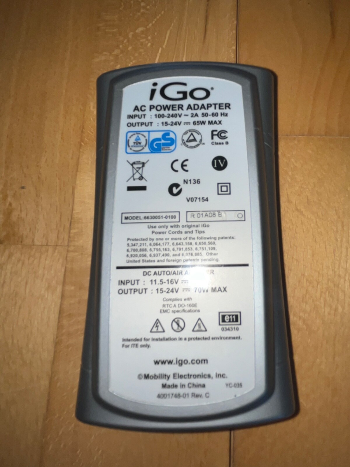 iGo Wall Power  AC power adapter 12-24V 65W