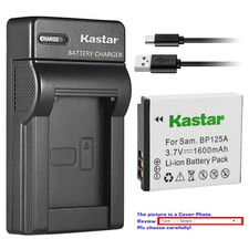 Kastar Battery Slim USB Charger for Samsung IA-BP125A Samsung HMX-F810 Camera