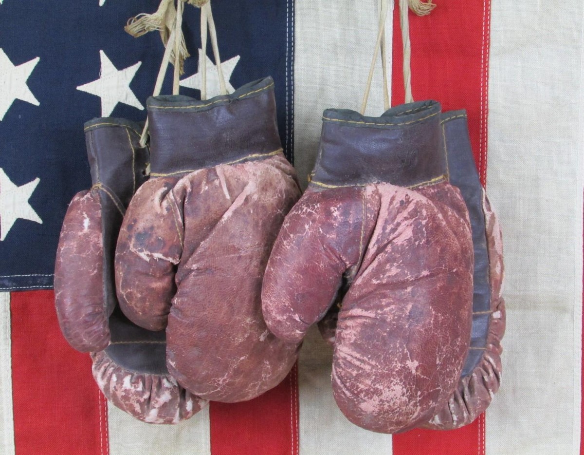 ボクシング OK Vintage 1940s OK Mfg Co.Leather Boxing Gloves 2 Pairs 315 Youth