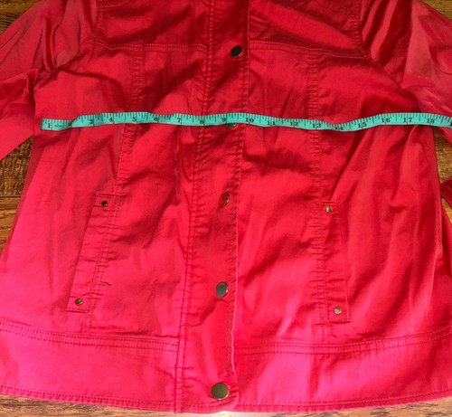 Chico's Long Sleeve Full Zip And Button Bright Pink Jacket Size 0 US Small - Picture 4 of 9