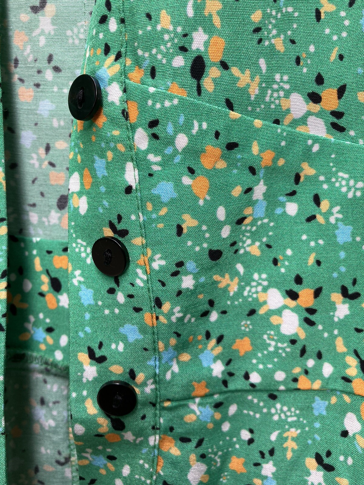 WHISTLES Ladies Shirt Dress Ditsy Blossom Cap Sleeve Green Multi RRP155 UK6 BNWT image 10