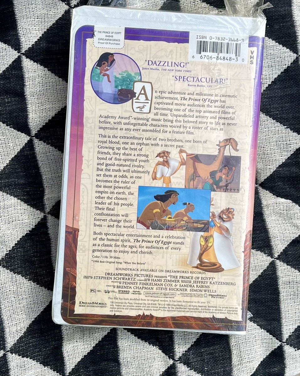The Prince Of Egypt 1999 VHS SEALED Dreamworks | eBay