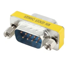 9 Pin RS-232 DB9 Male to Male M/M Serial Cable Gender Changer Coupler Adapter