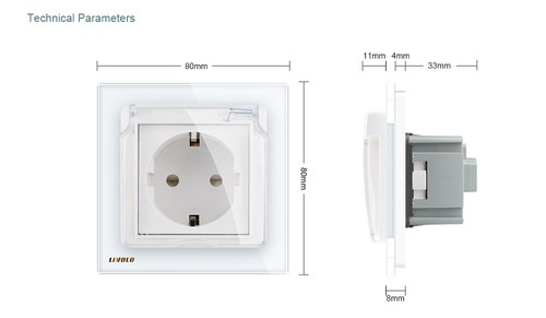 Livolo Lichtschalter Wasserdicht Funkschalter Wandsteckdose Steckdose Weiss - Bild 74 von 77