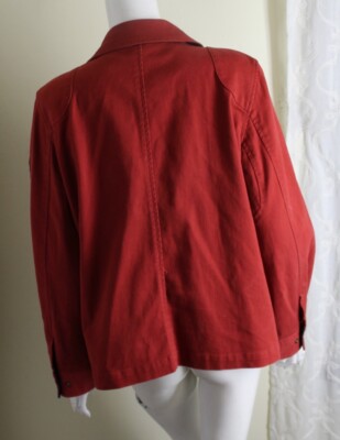 Ralph Lauren Sz L Red Twill Vintage Crest Firemans Clasp