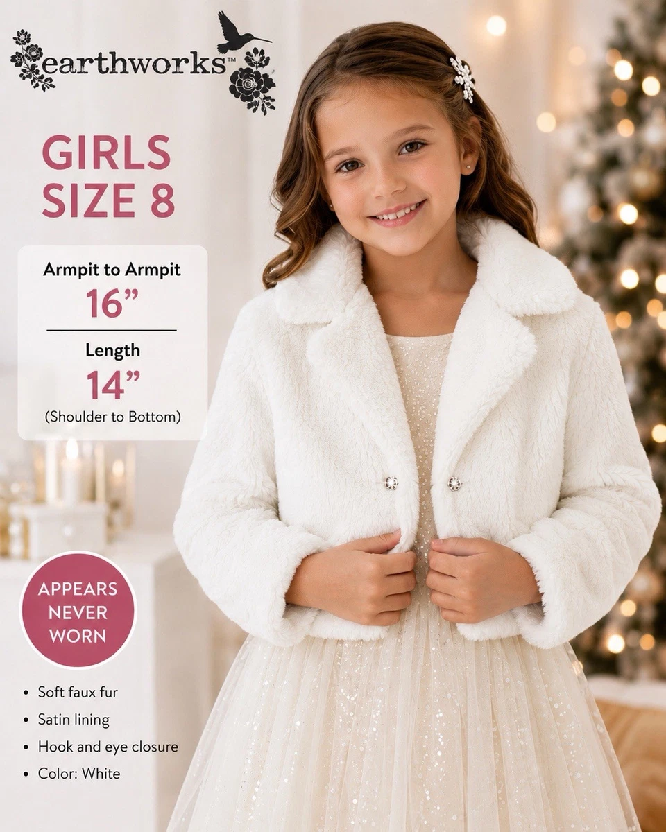 girls white fur coat products for sale | eBay
