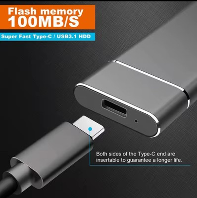 Portable SSD 20 TB, USB-C 3.1 HDD, Kompatibel mit Mac, PC, Laptops, Smartphone