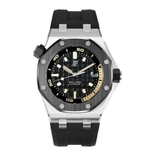 Audemars Piguet Royal Oak Offshore Watch 42MM Black Index Hour Markers Dial W...