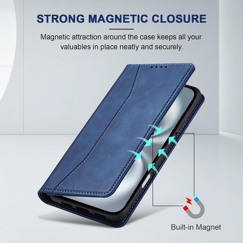 Jasonyu Cover for iPhone 16 Flip PU Leather Case, Book Wallet Cover - Picture 3 of 8