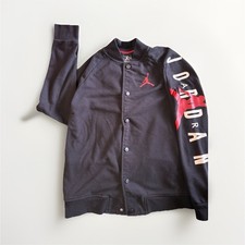Air Jordan Jumpman Stadium varsity-style jacket L 12-13YRS Youth snap buttons