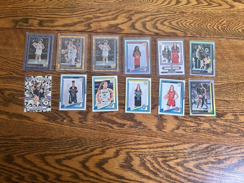 2025 WNBA Donruss Card Lot (12 Cards) Orange Laser, Blue Laser, Holo, Rookie