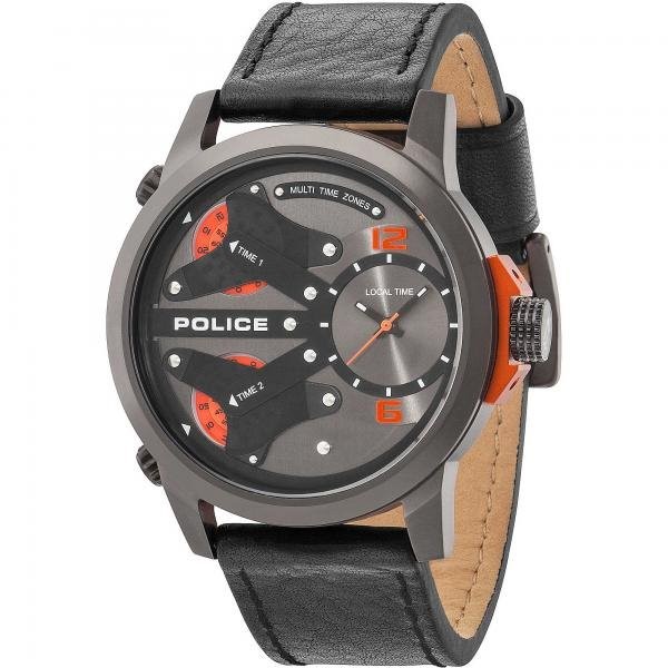 Montre Police Homme King Cobra quartz acier R1451248005 bracelet gris