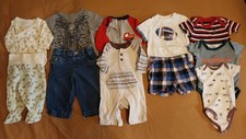 Carter's Gerber, RBX, Hurley Etc. Infant Boys Clothing Lot of 11 Sizes 3-6m B186