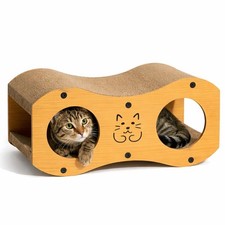 Cardboard Cat Scratcher House Wavy Scratching Board Pad Indoor Cats 23 Inch