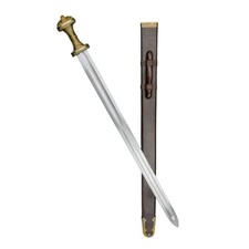 Deepeeka -The Fetter Lane Sword – 8th Century Saxon Sword – Antiqued Brass Hilt