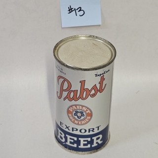 PABST BLUE RIBBON Export Flat Top BEER CAN PABST BREWING MILWAUKEE WIS #13