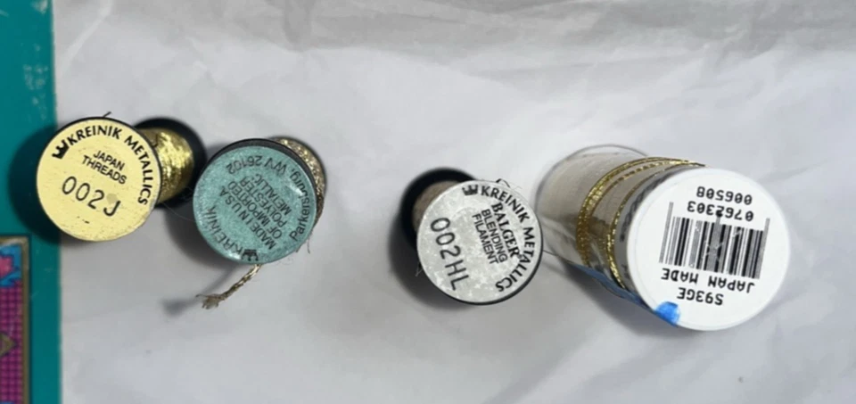 Lot  Metallic Gold Thread Blending, Kreinik, Balger, Spools are Mostly Full - Image 3 of 4