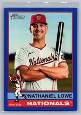 2025 Topps Heritage #485 Nathaniel Lowe Dark Blue Border