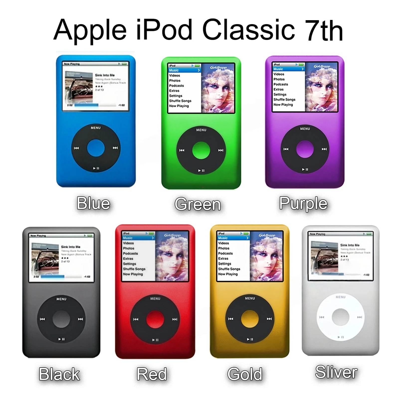 Apple iPod Classic 7th Gen Silver
