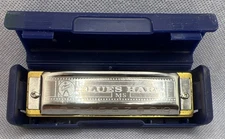 VTG Hohner Blues Harp Harmonica Key of D Germany w/case