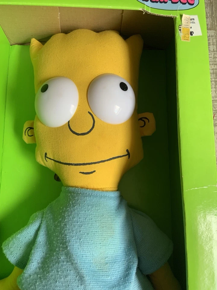 Muñeca de Trapo Bart Simpson De Colección Años 90 Personaje de Dibujos Animados de Los Simpson Con Caja Dan Dee Foto 2 de 4