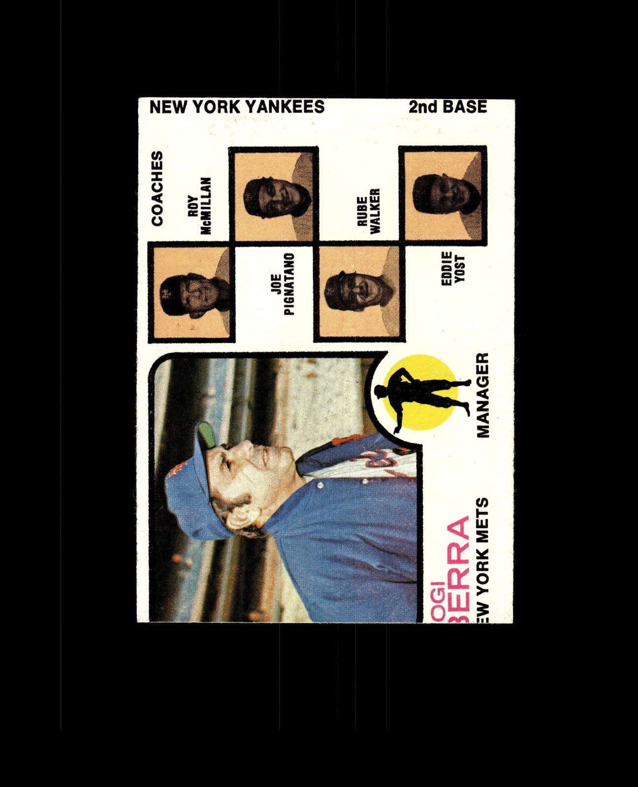 1973 Topps 257a Yogi Berra MG Orange Background POOR #D1,490345
