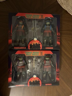 NECA TMNT 3 Movie 2 Pack Set Donatello Raphael / Michelangelo Leonardo (2023)