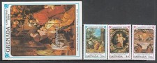 Grenada - Briefmarken 1989 Yvert 1847/9+H.225 ** MNH Weihnachten