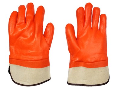   [1 Dozen Pairs] Chemical Resistant Foam Insulated Coated Hi Vis Orange Glove
