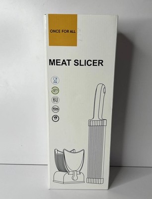 Manual Meat Slicer Adjustable Settings Stainless Once For All New