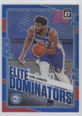 2020 Panini Donruss Optic Elite Dominators Blue Prizm 41/49 Joel Embiid #25 s1i