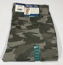 New Iron Co. Men's Straight Fit Patriot Cargo Pant 40x32 Stretch Camouflage