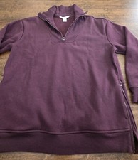 Athleta Cozy Karma 1/2 Zip Sweatshirt Spiced Cabernet 414895 SP