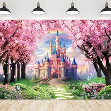 Princess Castle Backdrop Fairy Tale Wonderland Photo Background Birthday Wedding